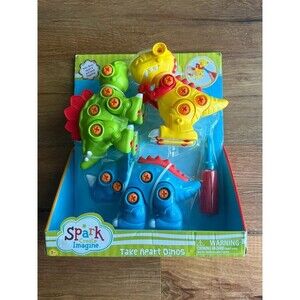 Spark Imagination 4 Piece Take Apart & Build Dinosaur Toys